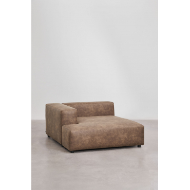 Linker Chaise Longue Module Voor Modulaire Bank Bruna Bruin Koffie Suède - Sklum