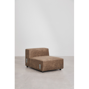 Centraal Module 85x113 Cm Voor Modulaire Bank Bruna Bruin Koffie Suède - Sklum