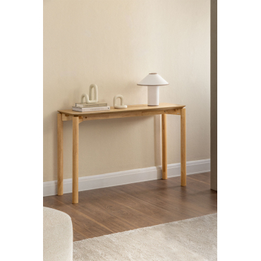 Rechthoekige Console 120x40 Cm In Mdf Met Eikenfineer Munden Eikenhout - Sklum