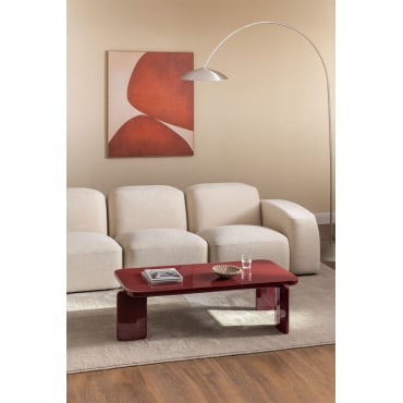 Rechthoekige Salontafel 120x60 Cm In Geneva Mdf Wijn Rood - Sklum