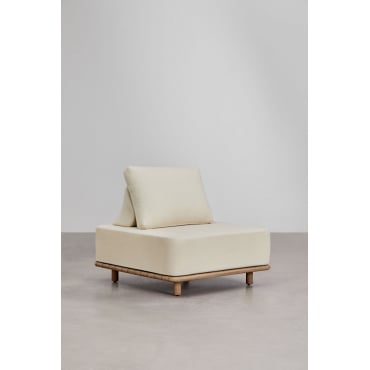 Portet Fauteuil In Acacia Gardenia Wit - Sklum