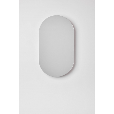 Ovale Badkamerwandspiegel Met Opbergruimte (50x90 Cm) Oricsa Zwart - Sklum