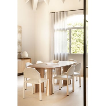 Rechthoekige Eettafel In Sidney Mangohout 200 X 100 Cm - Sklum
