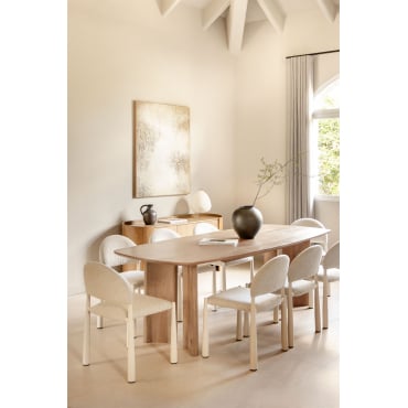 Rechthoekige Eettafel In Sidney Mangohout 240 X 100 Cm - Sklum
