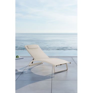 Ligstoel In Aluminium Dulem Tapioca Beige - Sklum