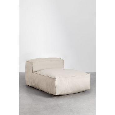Fauteuil Chaise Longue In Dojans-stof Beige - Semoline - Sklum