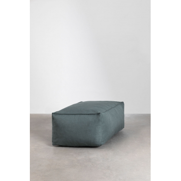 Poef 110x65 Cm In Dojans-stof Groen – Ether - Sklum