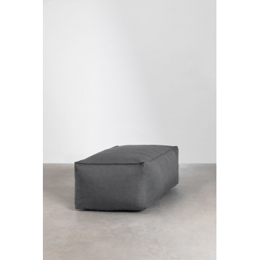 Poef 110x65 Cm In Dojans-stof Gris Granito - Sklum