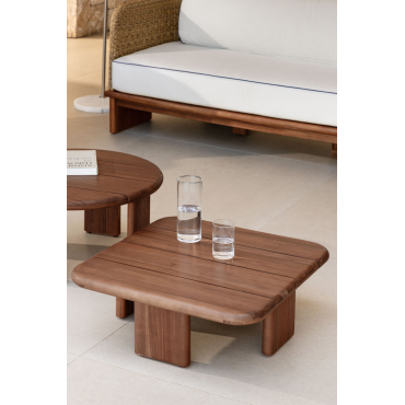 Salontafel Voor De Tuin Vierkant 70x70 Cm Van Acaciahout Famara Acacia Bruin - Sklum