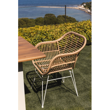 Set Van 2 Zole Tuinstoelen Van Synthetisch Riet Wit - Sklum