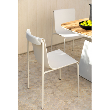 Set Van 2 Tuinstoelen Van Polypropyleen Ismene Gardenia Wit - Sklum