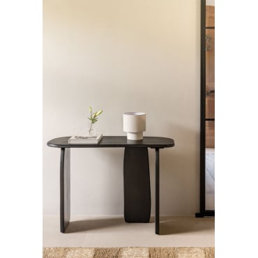 Console 110x45 Cm In Agathe Mangohout Gewoon Zwart - Sklum