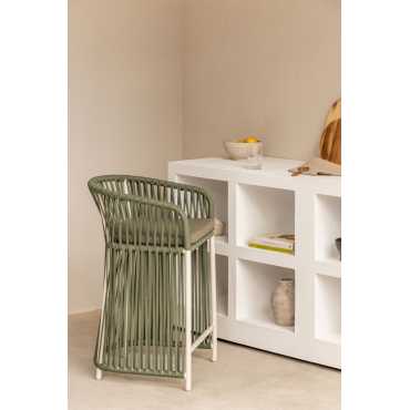 Pakket Van 2 Sophie Hoge Tuinstoelen Leger Groen – Koel & ↑65 Cm - Sklum