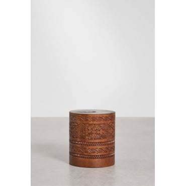 Parasolvoet In Hout Ainsa Donker Hout - Sklum
