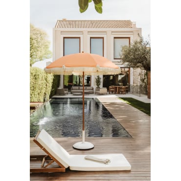 Miska Ø175 Cm Parasol Van Stof En Staal Oranje – Perzik - Sklum