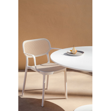 Set Van 2 Stapelbare Tuinstoelen Met Armleuningen Omara Gardenia Wit - Sklum