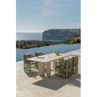 Tuin Tafel Rechthoekig 240x100 Cm In Cement Chelsea Tapioca Beige - Sklum