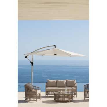 Parasol In Stof En Staal (ø295 Cm) Gerran Tapioca Beige - Sklum