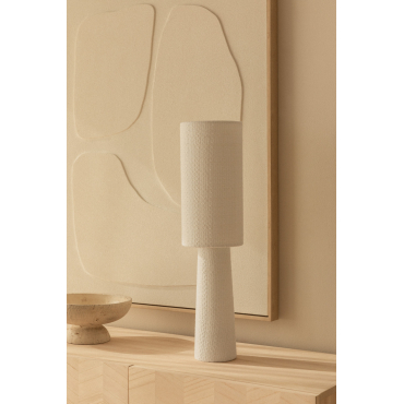 Bercy Tafellamp Van Stof En Ijzer ↑60 Cm - Sklum
