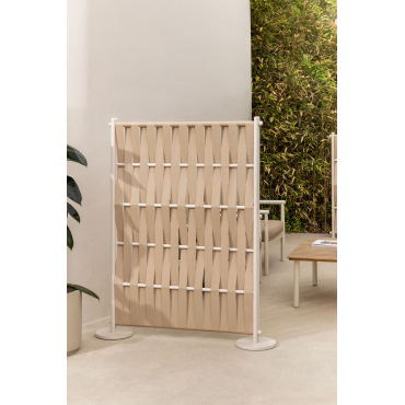 Tuinscherm Van Aluminium En Touw Tunas Beige Amandelroos & 105 X 150 Cm - Sklum
