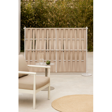 Tuinscherm Van Aluminium En Touw Tunas Beige Amandelroos & 160 X 120 Cm - Sklum
