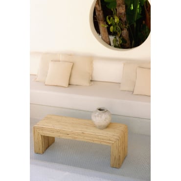 Rechthoekige Rotan Salontafel (100x35 Cm) Mekides Natuurlijk - Sklum