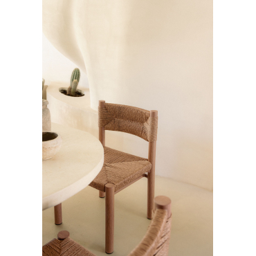 Set Van 4 Greitiel Eetkamerstoelen Natuurlijk - Sklum