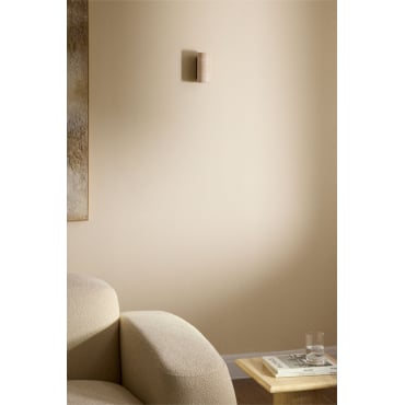 Wandlamp Van Travertijn En Hout Van Davise ↑16 Cm - Sklum