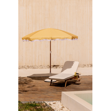 Jarko Parasol Ø230 Cm In Stof En Staal Geel – Curry - Sklum