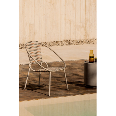 Maryland Stapelbare Tuinstoel Van Staal En Synthetisch Riet Beige – Crème - Sklum
