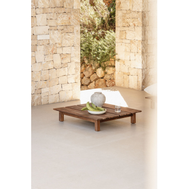 Rechthoekige Tuinsalontafel 85x75 Cm Van Acaciahout Brina Acacia Bruin - Sklum