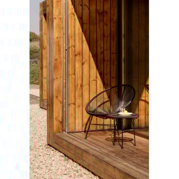 Set Van 2 Tuinstoelen Van Staal En Synthetisch Riet Nieuw Acapulco Zwart - Sklum