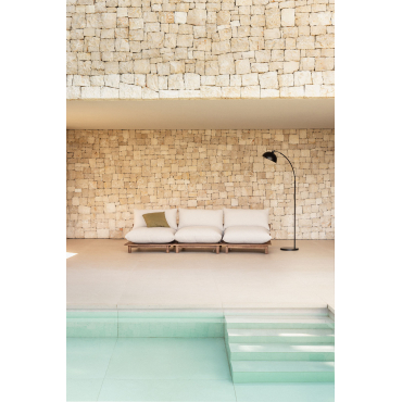 3-delige Modulaire Tuinbank In Acaciahout Brina Beige – Crème - Sklum