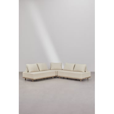 Portet Acacia 3-delige Modulaire Hoekbank Woonkamerset Gardenia Wit - Sklum