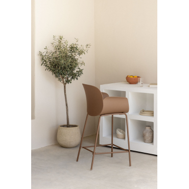 Hoge Tuinkruk In Polypropyleen En Ijzer Lynette Bruin – Karamel & ↑65 Cm - Sklum