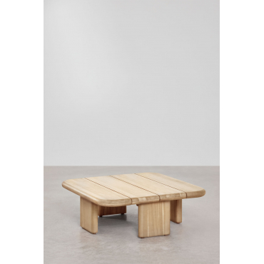 Vierkante Salontafel (70x70 Cm) In Famara Acaciahout Lichte Acaciekleur - Sklum