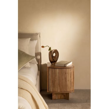 Atlanta Houten Nachtkastje 40x35 Cm Rustiek Acaciabruin - Sklum