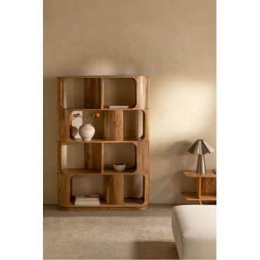 Diepe Houten Stellingkast ↑170 Cm Rustiek Acaciabruin - Sklum