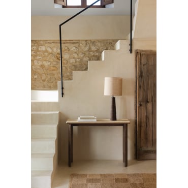Console Van 105x35 Cm In Travertijn En Casilda Acaciahout Travertine - Sklum