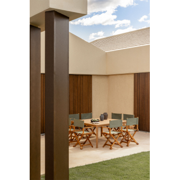 Tuin Tafel Vierkant 150x150 Cm In Acaciahout Aderyn Acacia Bruin - Sklum
