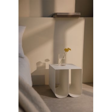 Vierkante Nachtkastje (40 X 40 Cm) Olavi Gardenia Wit - Sklum