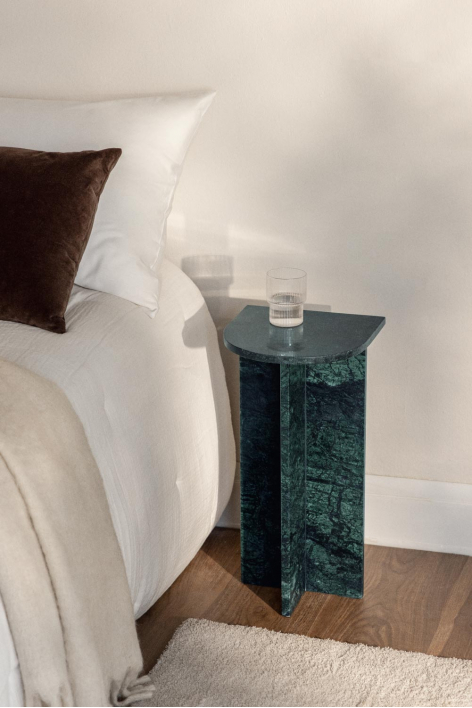 Nachtkastje van natuurlijk steen Corwel - Groen Marmer Udaipur