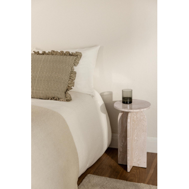 Set Van 2 Ronde Nachtkastjes Ø30 Cm In Graham Marmer Crème Beige Marmer - Sklum