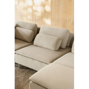 Centrale Module Voor Oriol Modulaire Bank Stof Crème Beige - Sklum