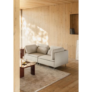 Oriol 2-delige Modulaire Bank Stof Crème Beige - Sklum