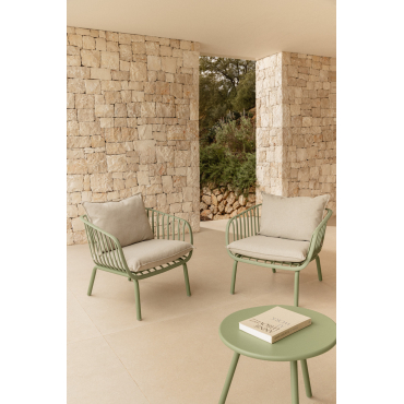 Pakket Van 2 Aradina Tuinstoelen Van Ijzer En Polypropyleen Groene Lauerl - Sklum