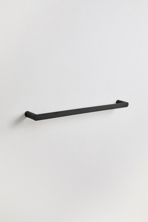 Wandhanddoekrek met stang ↔︎60 cm voor badkamer in RVS Alameda - Zwart