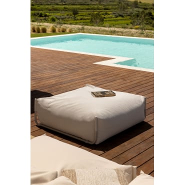 Oporto Modulaire Tuinbank Poef Tapioca Beige - Sklum