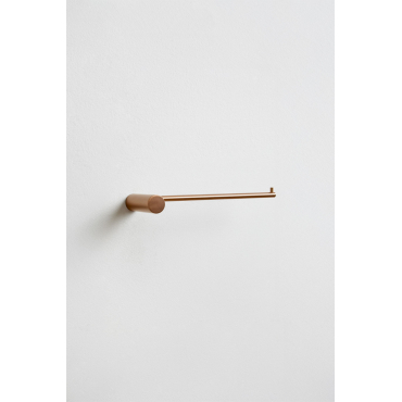Handdoekhouder Voor Aan De Muur Met Stang Voor Badkamer In Roestvrij Staal (↔︎20 Cm) Devon Rosé Goud - Sklum