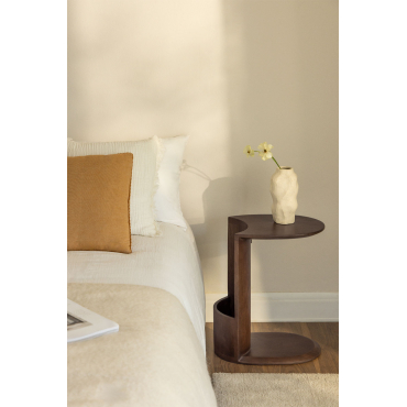 Set Van 2 Nachtkastjes 45x30 Cm In Kenoly Hout Donker Handvat Hout - Sklum